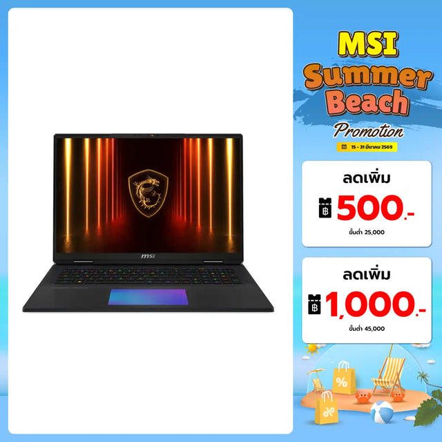 โน๊ตบุ๊ค MSI Titan 18 HX AI A2XWIG-080TH Ultra 9 สีดำ (Core Black)SpeedCom