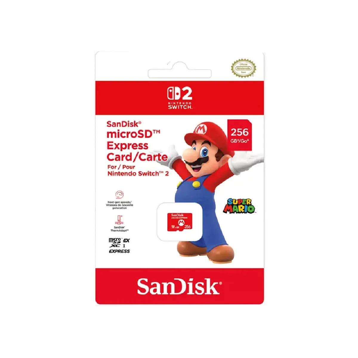 เมมโมรี่การ์ด SanDisk Nintendo Switch 2 microSD Express Card (Mario)SpeedCom
