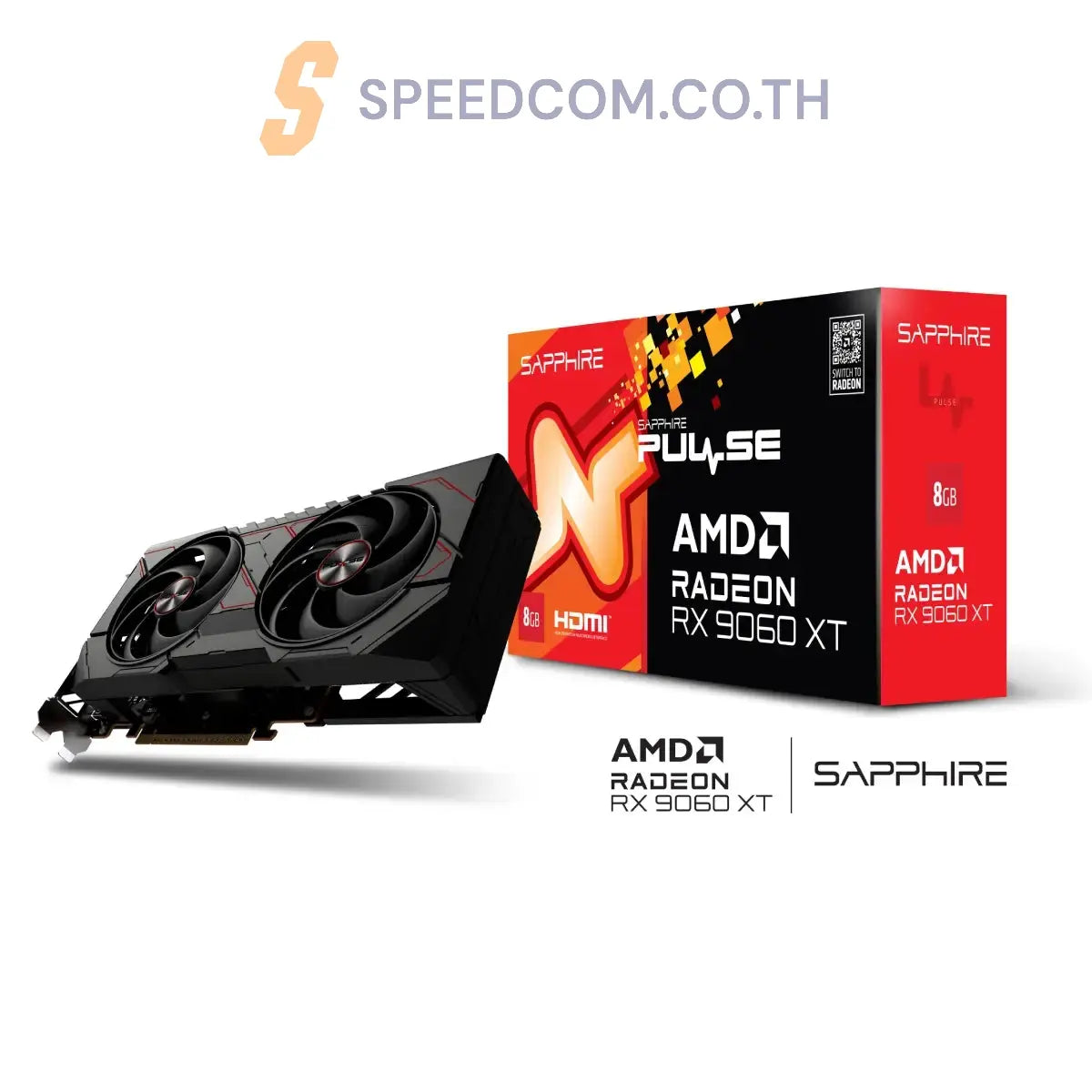 การ์ดจอ Sapphire PULSE AMD Radeon RX 9060 XT 8GB DDR6 - SpeedCom