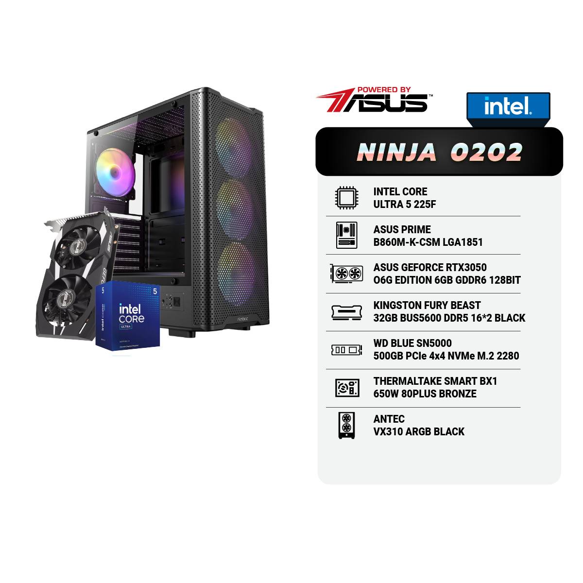 คอมประกอบ Set NINJA 0202 Powered By ASUSSpeedCom