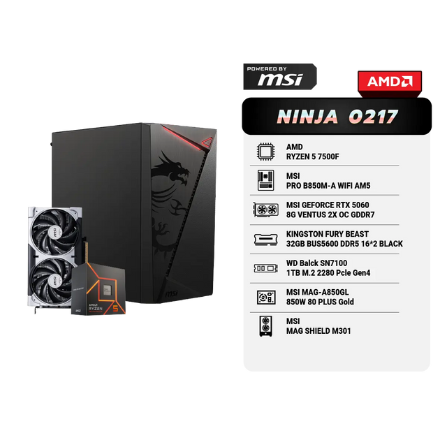 คอมประกอบ Set NINJA 0217 Powered By MSI - SpeedCom