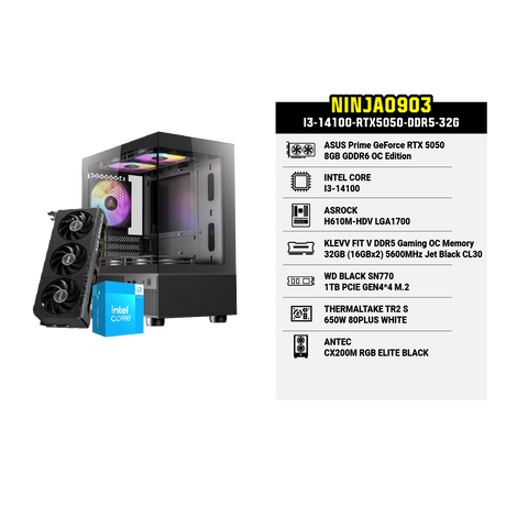 คอมประกอบ Set NINJA0903-I3-14100-RTX5050-DDR5-32G