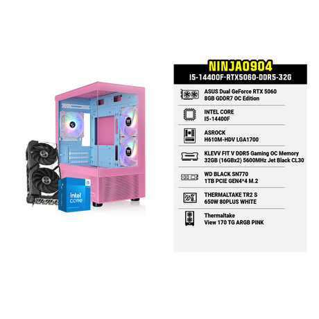 คอมประกอบ Set NINJA0904-I5-14400F-RTX5060-DDR5-32G