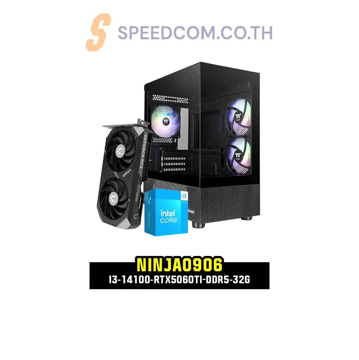 คอมประกอบ Set NINJA0906-I3-14100-RTX5060TI-DDR5-32G