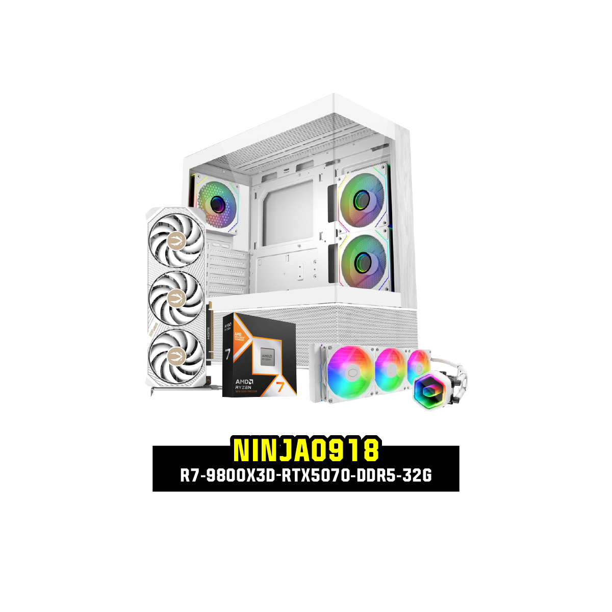 คอมประกอบ Set NINJA0918-R7-9800X3D-RTX5070-DDR5-32G