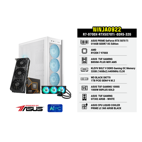 คอมประกอบ Set NINJA0922-R7-9700X-RTX5070Ti -DDR5-32G