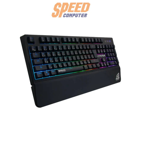 คีย์บอร์ดไร้สาย Signo รุ่น KB730 Centaurus สีดำ มาพร้อมไฟ RGB ปรับได้หลายโหมด รองรับการเชื่อมต่อไร้สายและใช้งานสะดวกสำหรับเกมเมอร์และใช้งานทั่วไป
