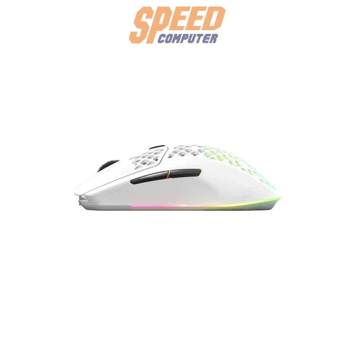 เมาส์ไร้สาย Steelseries Aerox 3 Wireless สีขาว (Snow) - SpeedCom