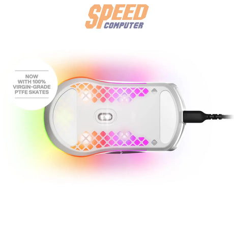 เมาส์ Steelseries Aerox 3 สีขาว (Snow)SpeedCom
