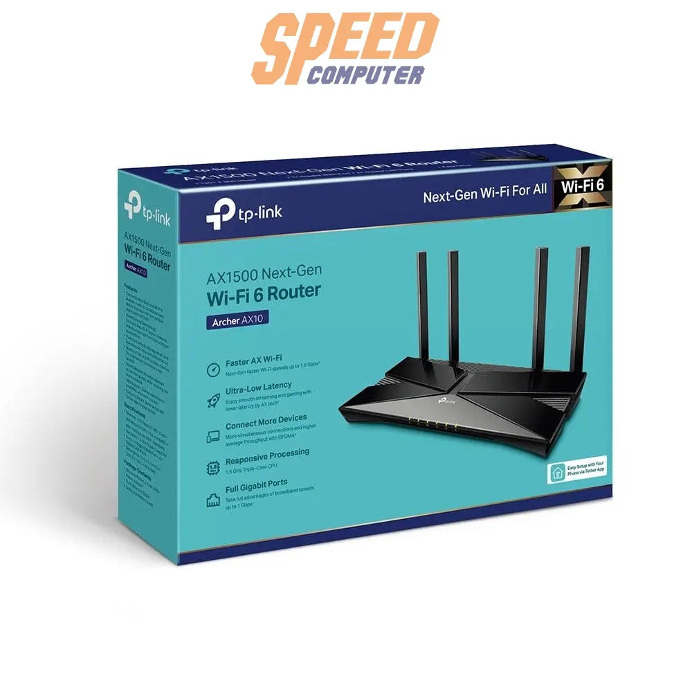 เราเตอร์ TP-Link ARCHER AX10 สีดำ - SpeedCom