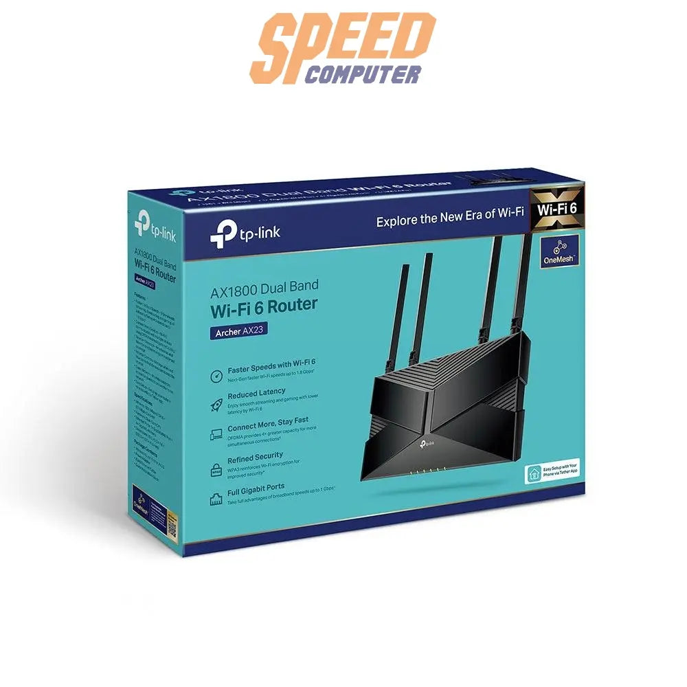 เราเตอร์ TP-Link ARCHER-AX23-AX1800 สีดำ - SpeedCom