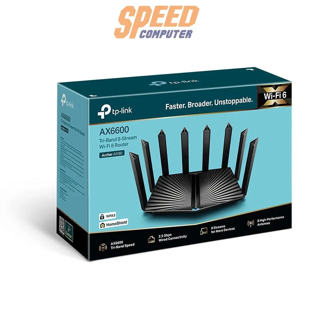 เราเตอร์ TP-Link ARCHER-AX90 สีดำ - SpeedCom