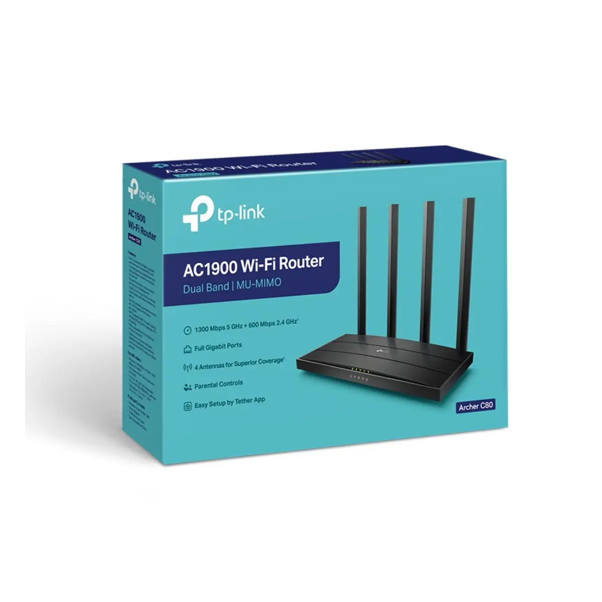 เราเตอร์ TP-Link ARCHER C80 AC1900 Wireless MU-MIMO Wi-Fi - SpeedCom