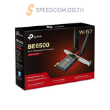 อุปกรณ์รับสัญญาณไวไฟ TP-Link ARCHER-TBE400E BE6500 Wi-Fi 7 PCIe Adapter