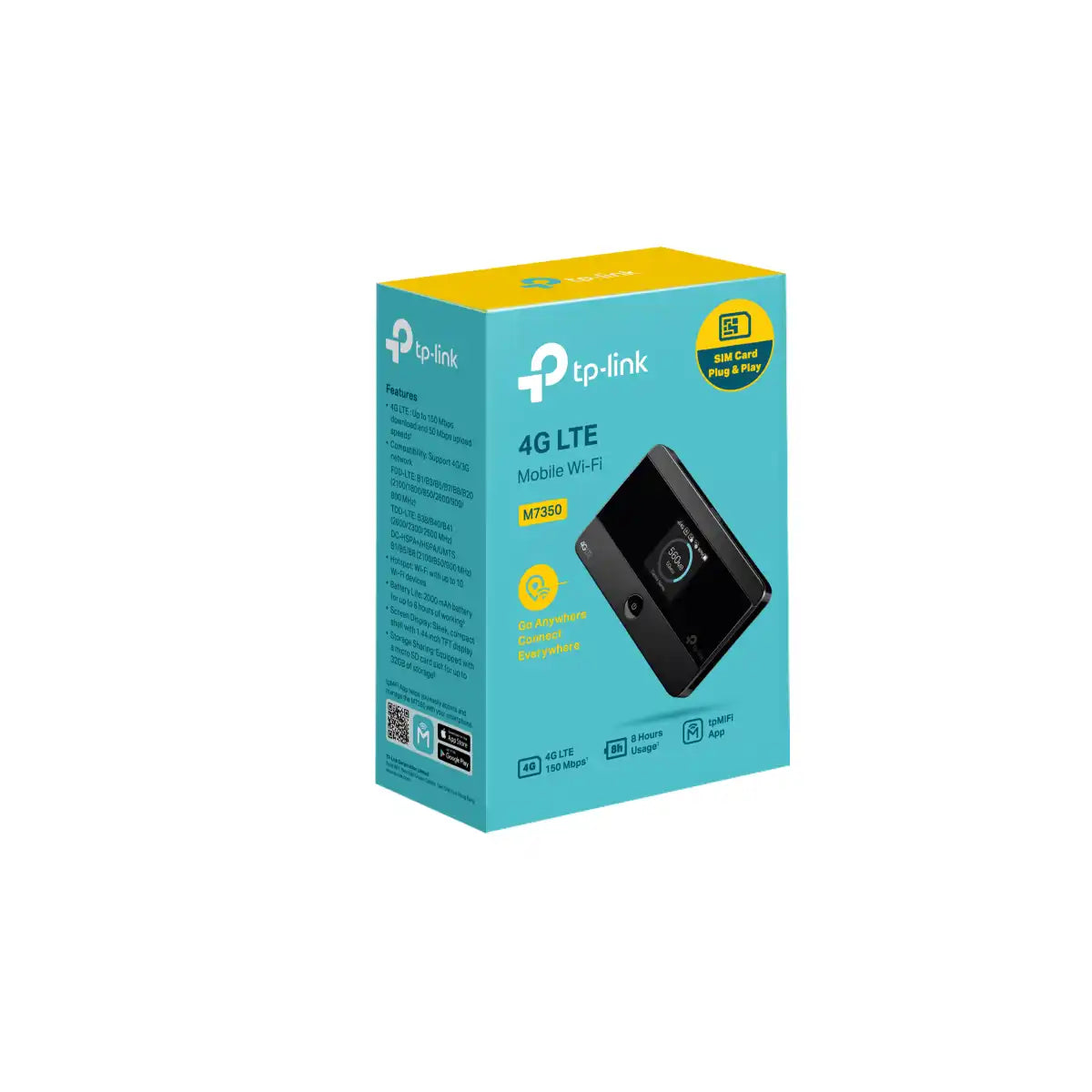 เราเตอร์พกพา TP-Link M7350 4G LTE Mobile Wi-Fi สีดำ