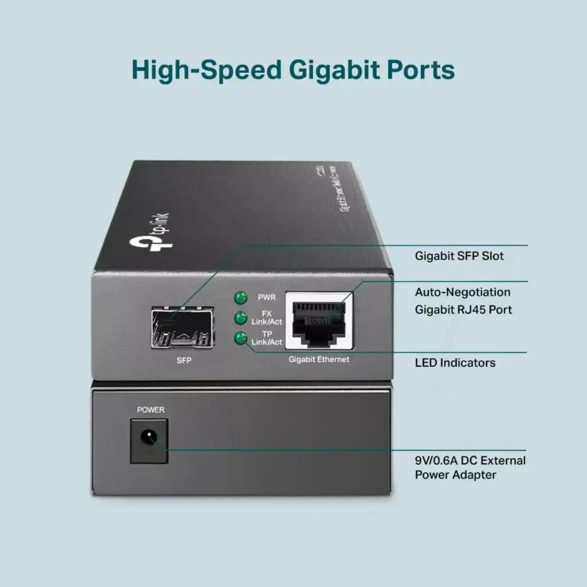 อุปกรณ์แปลงสัญญาณ TP-Link MC220L Omada Gigabit SFP Media ConverterSpeedCom