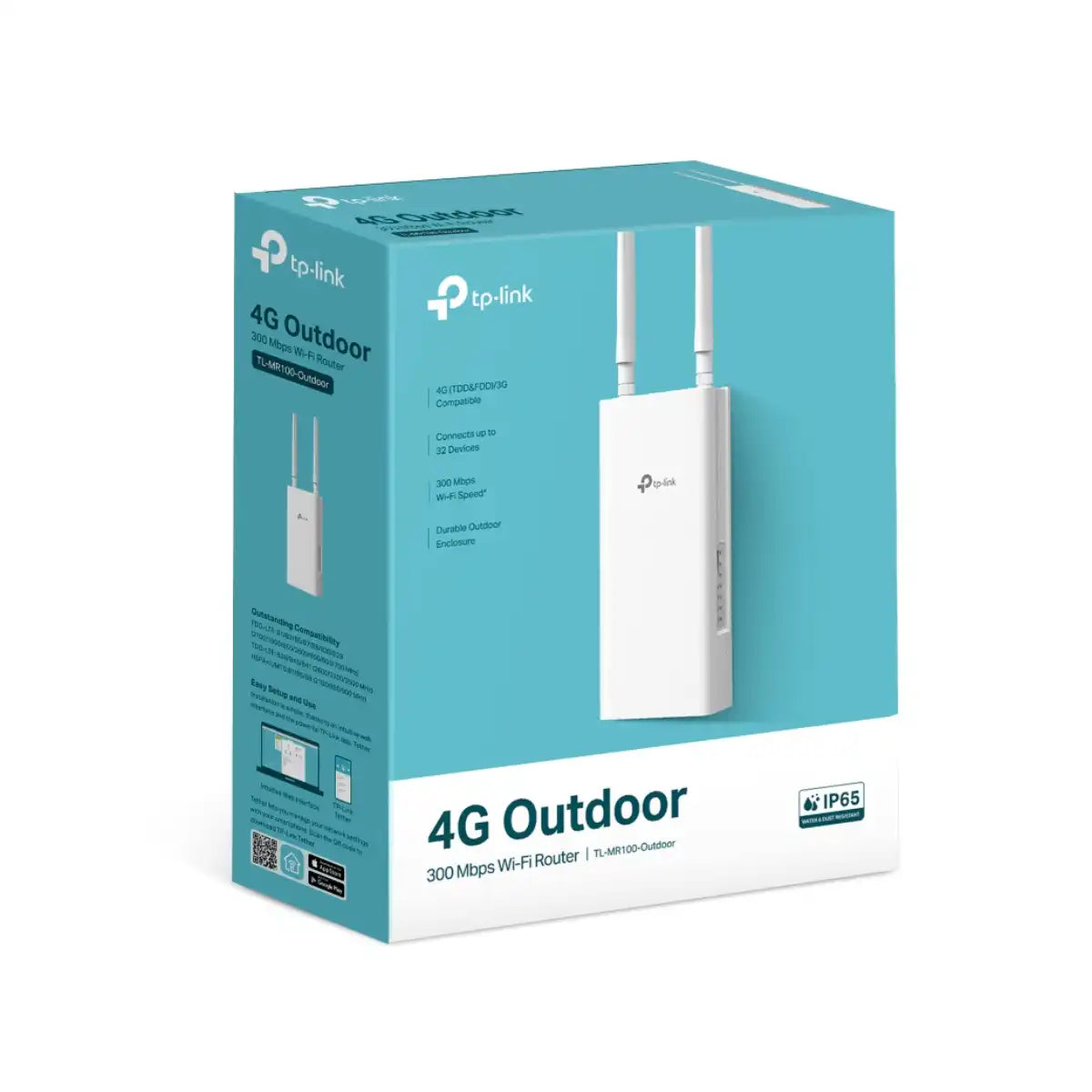 เราเตอร์ TP-Link TL-MR100-OUTDOOR 4G 300 Mbps Wi-Fi สีขาว - SpeedCom