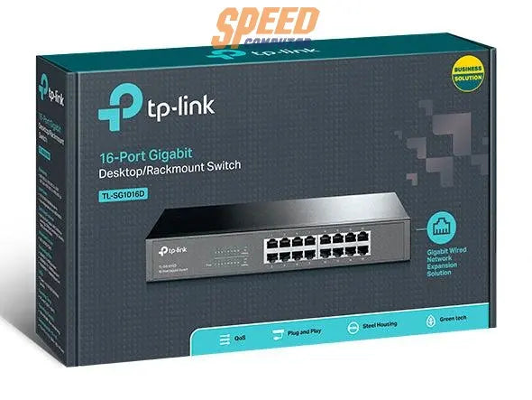 สวิตช์ฮับ TP-Link TL-SG1016D สีดำ - SpeedCom