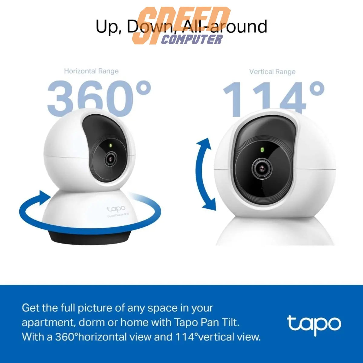 กล้องวงจรปิด TP-Link Tapo C220 ความละเอียดสูง สีขาว รองรับการหมุน 360° มองเห็นในที่มืด ควบคุมผ่านแอป Tapo