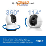 กล้องวงจรปิด TP-Link Tapo C220 ความละเอียดสูง สีขาว รองรับการหมุน 360° มองเห็นในที่มืด ควบคุมผ่านแอป Tapo