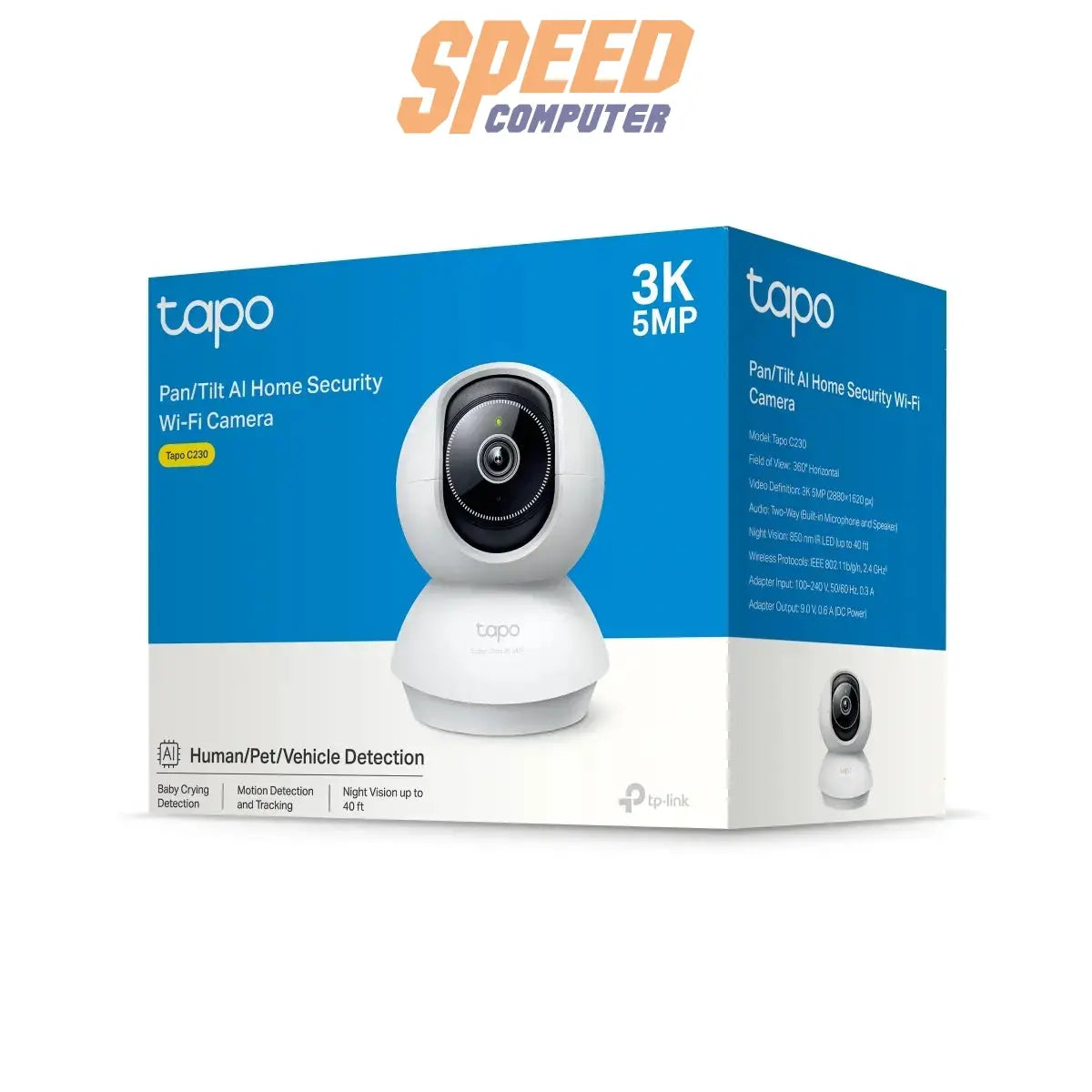 กล้องวงจรปิดอัจฉริยะ TP-Link Tapo C230 เชื่อมต่อผ่าน Wi-Fi พร้อมระบบ AI ตรวจจับอัจฉริยะ