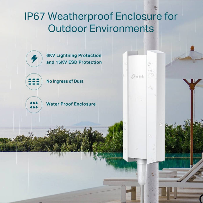 อุปกรณ์กระจายสัญญาณ TP-Link EAP650 OUTDOOR WiFi 6 Access Point