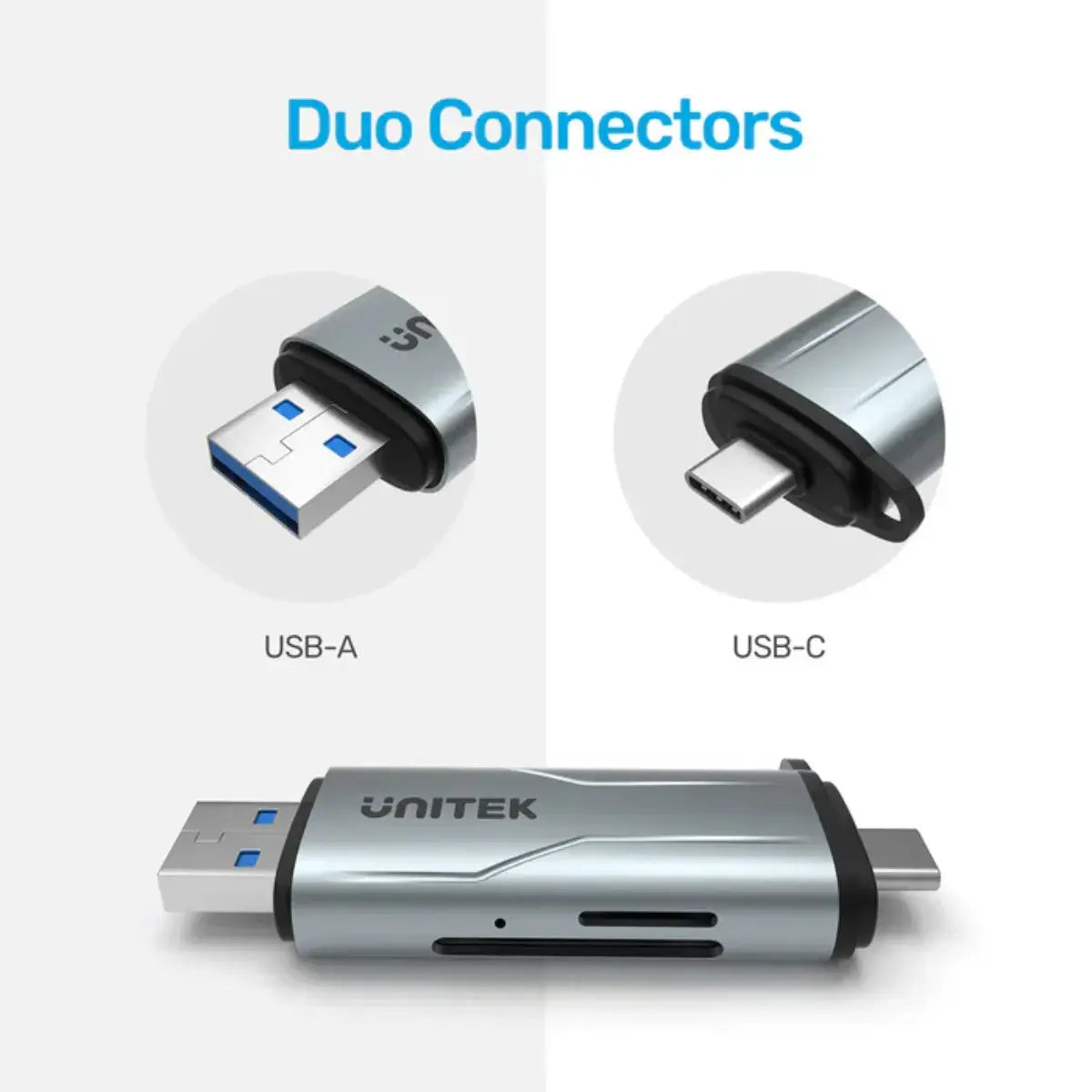 อุปกรณ์แปลงสัญญาณ Unitek 2-in-1 SD 3.0 Card Reader - SpeedCom