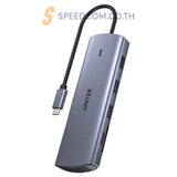 อุปกรณ์แปลงสัญญาณ Unitek 9-in-1 USB-C Hub with Dual Display, Dual Card Reader - SpeedCom