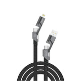 สายชาร์จ Uvolt UV4IN1-01-BLK 4in1 Braided 1.5M สีดำ - SpeedCom