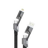 สายชาร์จ Uvolt UV4IN1-01-BLK 4in1 Braided 1.5M สีดำ - SpeedCom