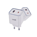 หัวชาร์จ Uvolt UVA45W-01-WHT Wall Charger 45W สีขาว - SpeedCom