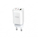 หัวชาร์จ Uvolt UVA65W-01-WHT Wall Charger 65W สีขาว - SpeedCom