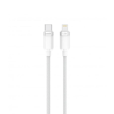 สายชาร์จ Uvolt UVCL-01-WHT USB-C to Lightning 27W 1.2M สีขาว - SpeedCom