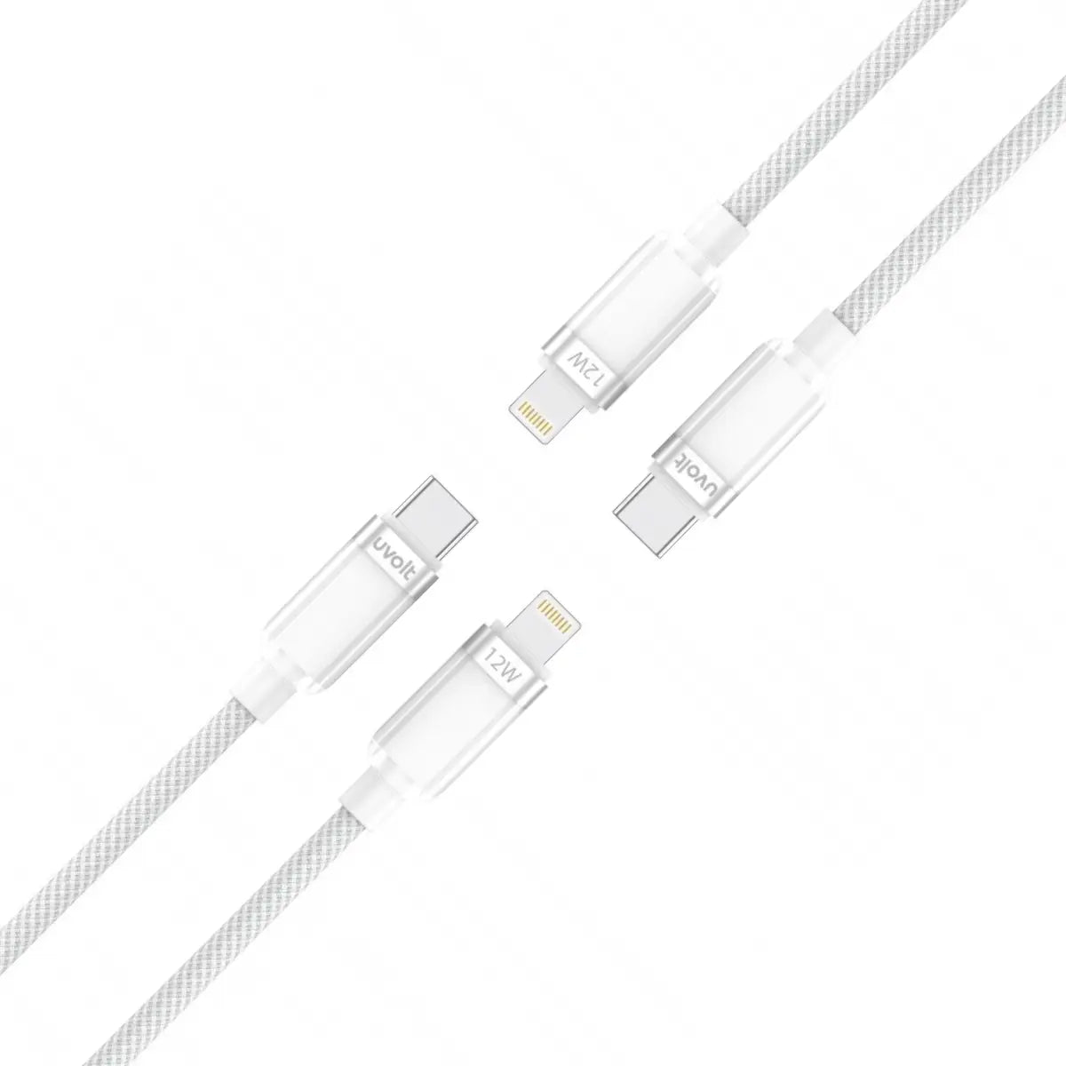 สายชาร์จ Uvolt UVCL-01-WHT USB-C to Lightning 27W 1.2M สีขาว - SpeedCom