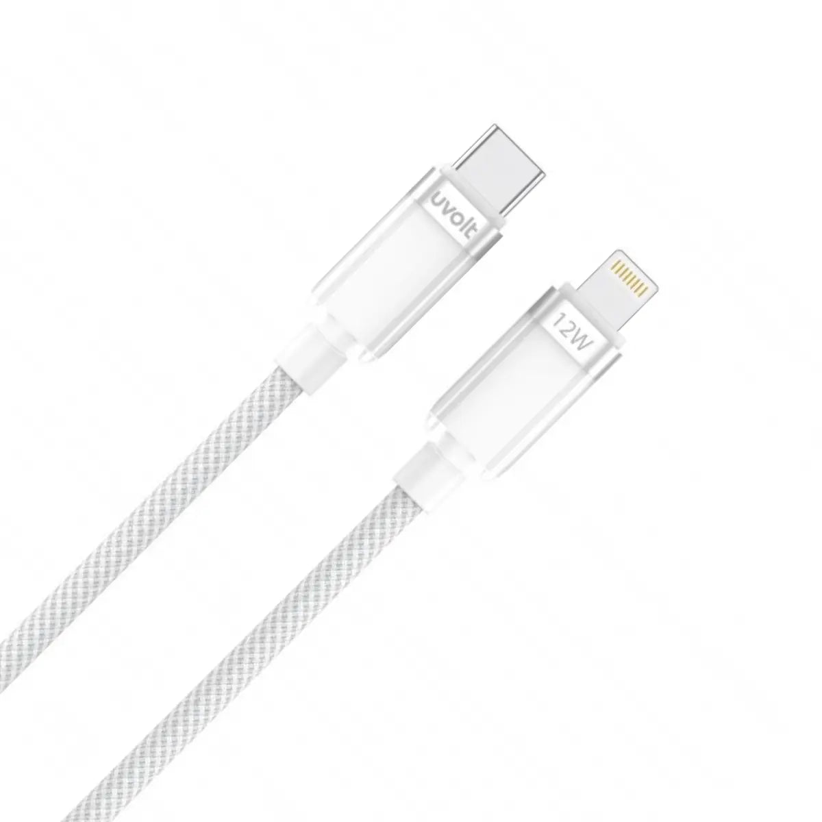 สายชาร์จ Uvolt UVCL-01-WHT USB-C to Lightning 27W 1.2M สีขาว - SpeedCom