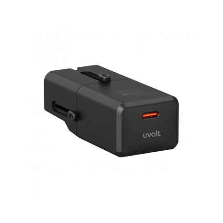 หัวชาร์จ Uvolt UVTA-01-BLK Travel adapter USB C 30W สีดำ - SpeedCom