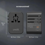 หัวชาร์จ Uvolt UVTA-04-BLK Travel Adapter 2C PD 35W + 3USB สีดำ - SpeedCom