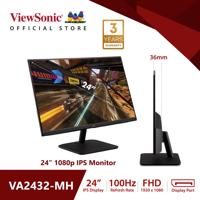 Monitor ViewSonic VA2432-H 23.8" IPS 100Hz Black