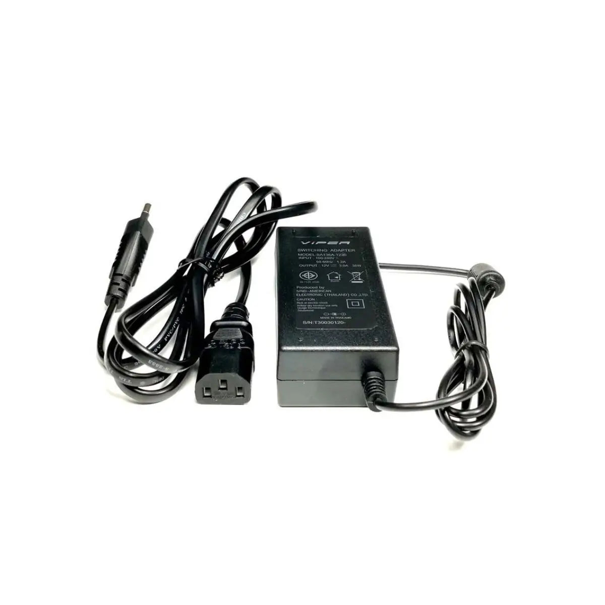 อะแดปเตอร์ VIPER VPR1230-2.1 12V/3A ( 2.1x5.5 ) 36 watt Adapter สีดำ - SpeedCom