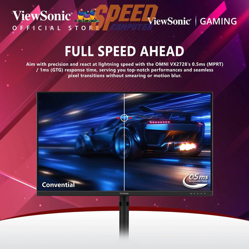 จอมอนิเตอร์ ViewSonic VX2728J 27.0" IPS 180Hz สีดำ - SpeedCom