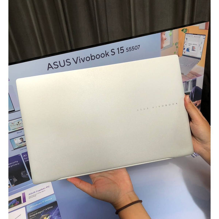 โน๊ตบุ๊ค Asus Vivobook S 15 OLED S5507QA-MA966WF Snapdragon สีเงิน
