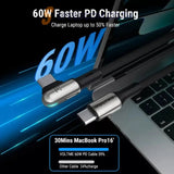 สายชาร์จ Voltme C2069 POWERLINK STARK USB-C TO USB-C BLACK 1.2M 60W - SpeedCom