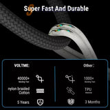 สายชาร์จ Voltme C2069 POWERLINK STARK USB-C TO USB-C BLACK 1.2M 60W - SpeedCom