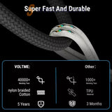 สายชาร์จ Voltme C2069 POWERLINK STARK USB-C TO USB-C BLACK 1.2M 60W - SpeedCom