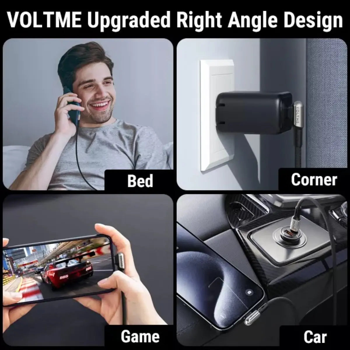 สายชาร์จ Voltme C2069 POWERLINK STARK USB-C TO USB-C BLACK 1.2M 60W - SpeedCom