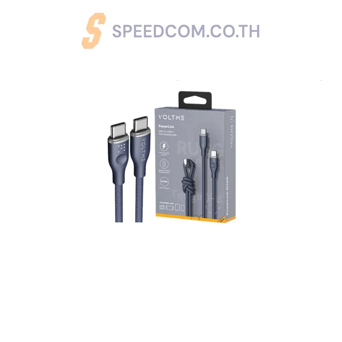 สายชาร์จ Voltme Innovation POWERLINK RUGG USB-C TO USB-C 1 M - SpeedCom