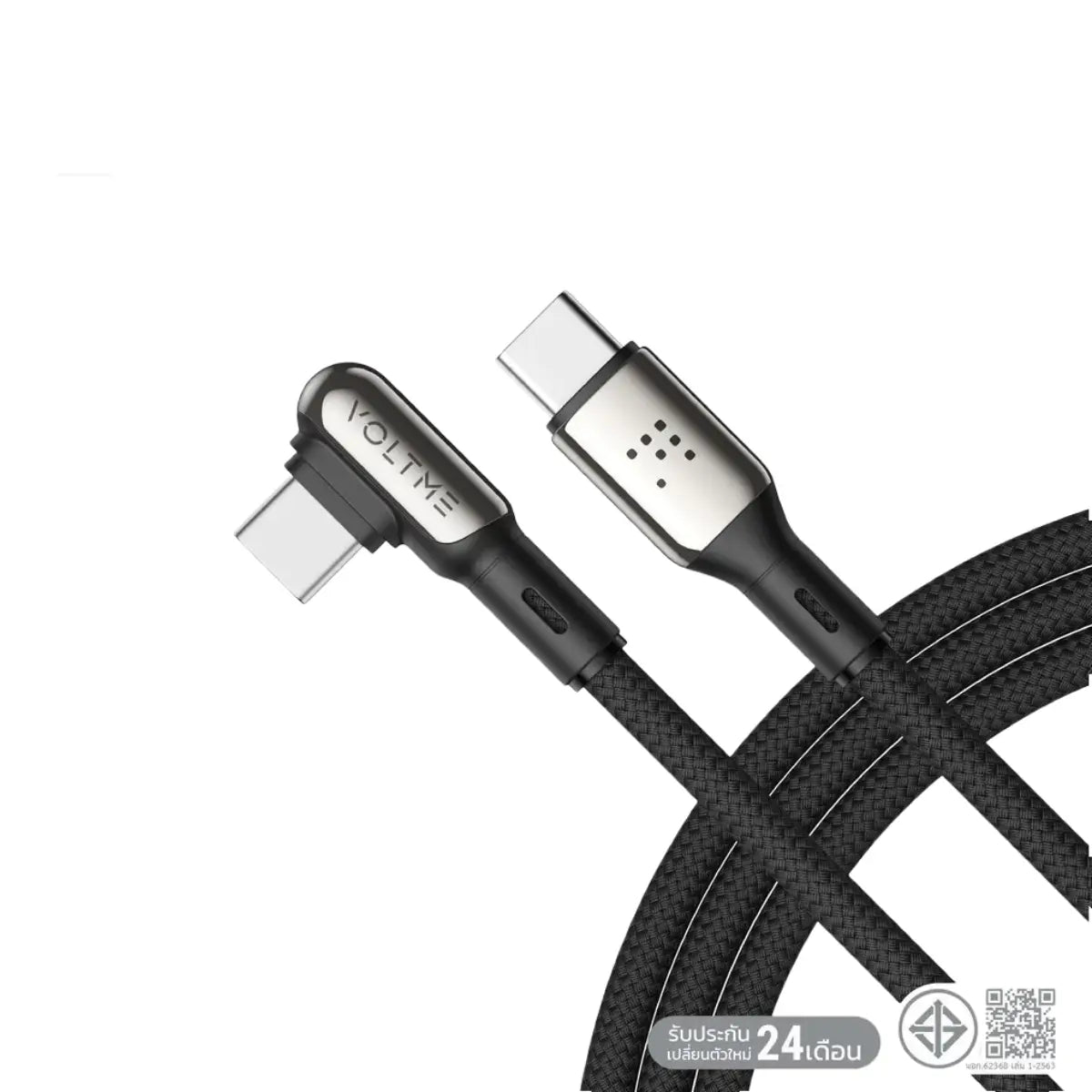 สายชาร์จ Voltme POWERLINK STARK USB-C TO USB-C BLACK 100W - SpeedCom