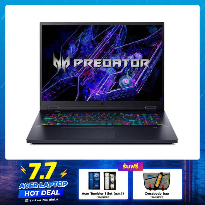 Notebook Acer Predator Helios 18 PH18-72-92WX i9 Gen14 Abyssal Black