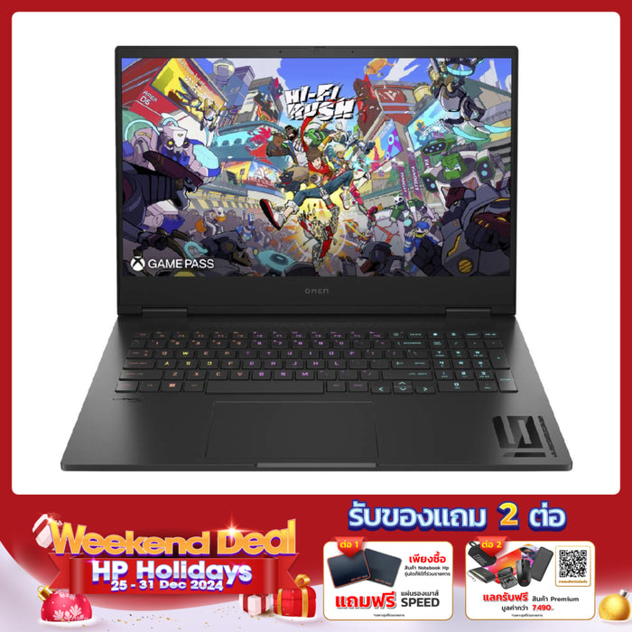 โน๊ตบุ๊ค HP Omen 16-WF1073TX (9Y8H5PA) i9 Gen14 สีดำ (Shadow Black)