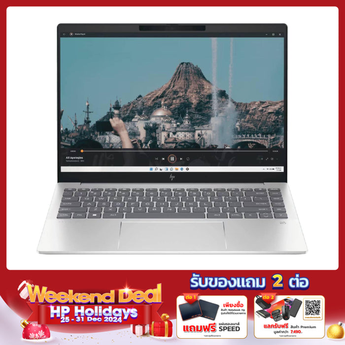 โน๊ตบุ๊ค HP Pavilion Plus 14-ew0024TU (9Q4F7PA) i7 Gen 13 สีเงิน (Natural silver)